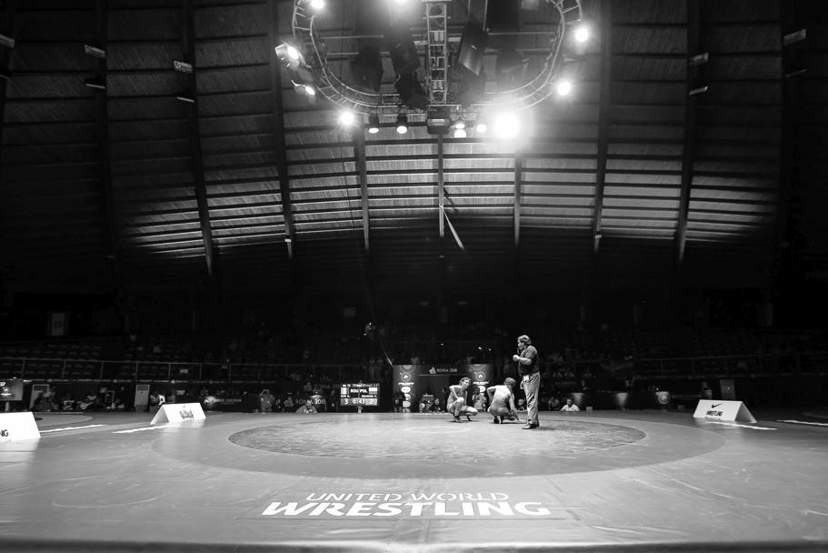 Scene da campionati europei juniored di lotta. Foto   DIFELICENTONIO
